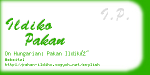 ildiko pakan business card